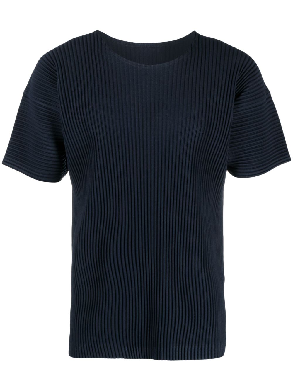 Homme Plissé Issey Miyake 罗纹效果T恤 - 蓝色