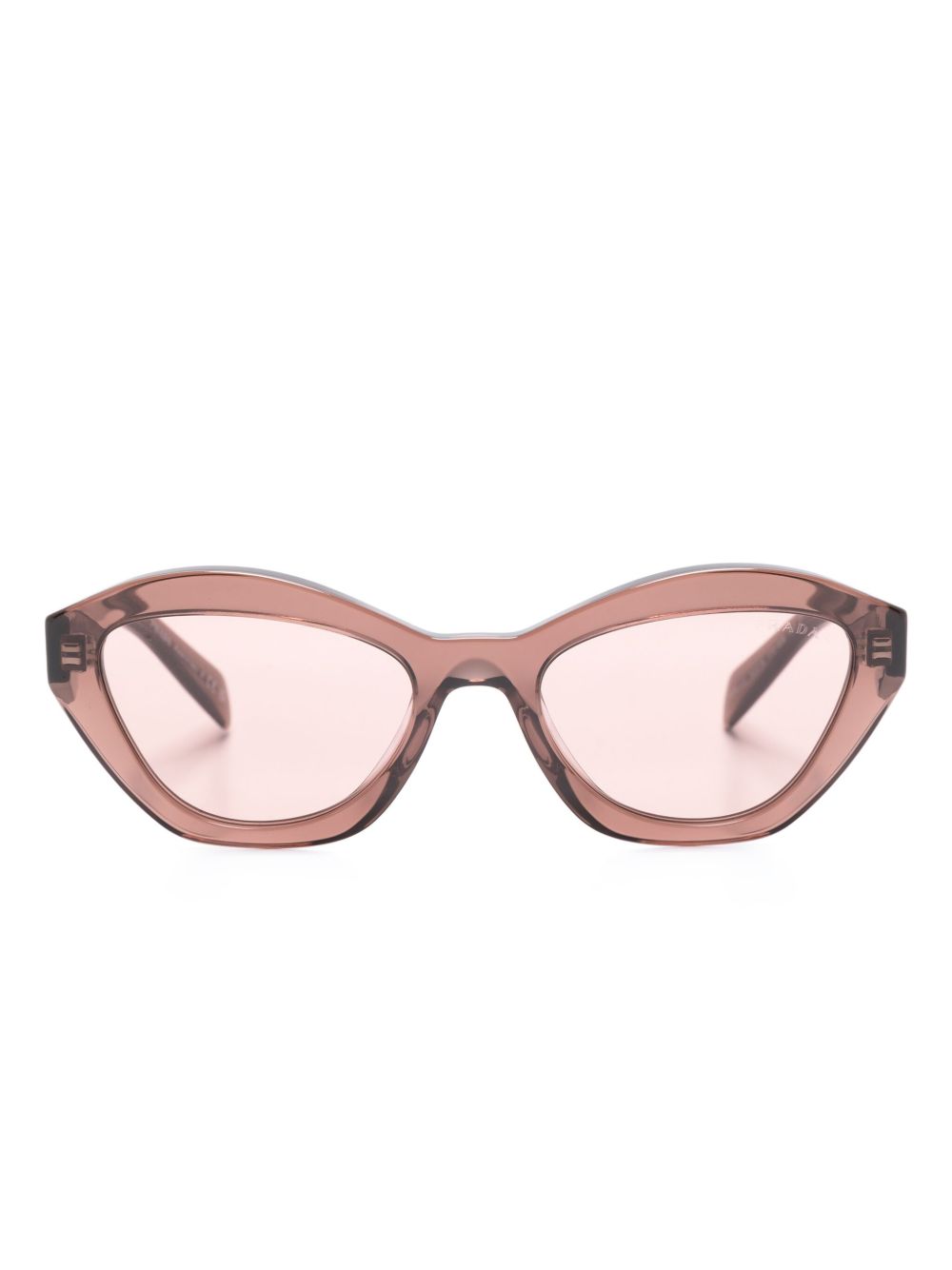 Prada Eyewear 猫眼框太阳眼镜 - 褐色