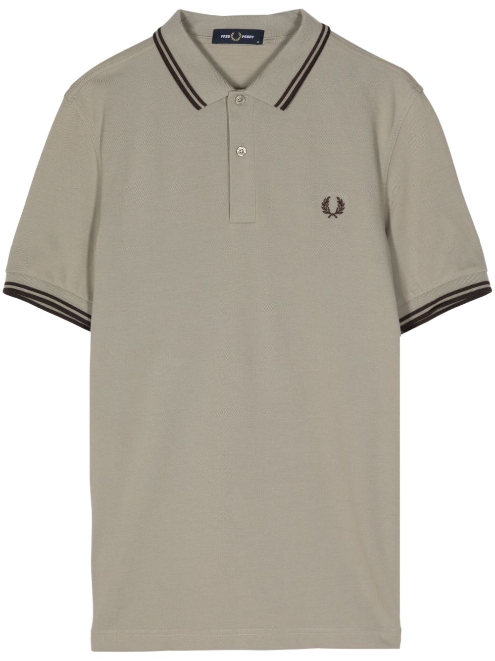 Fred Perry logo刺绣棉polo衫 - 中性色