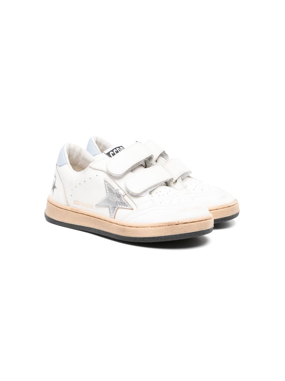 Golden Goose Kids Star 魔术贴板鞋 - 白色