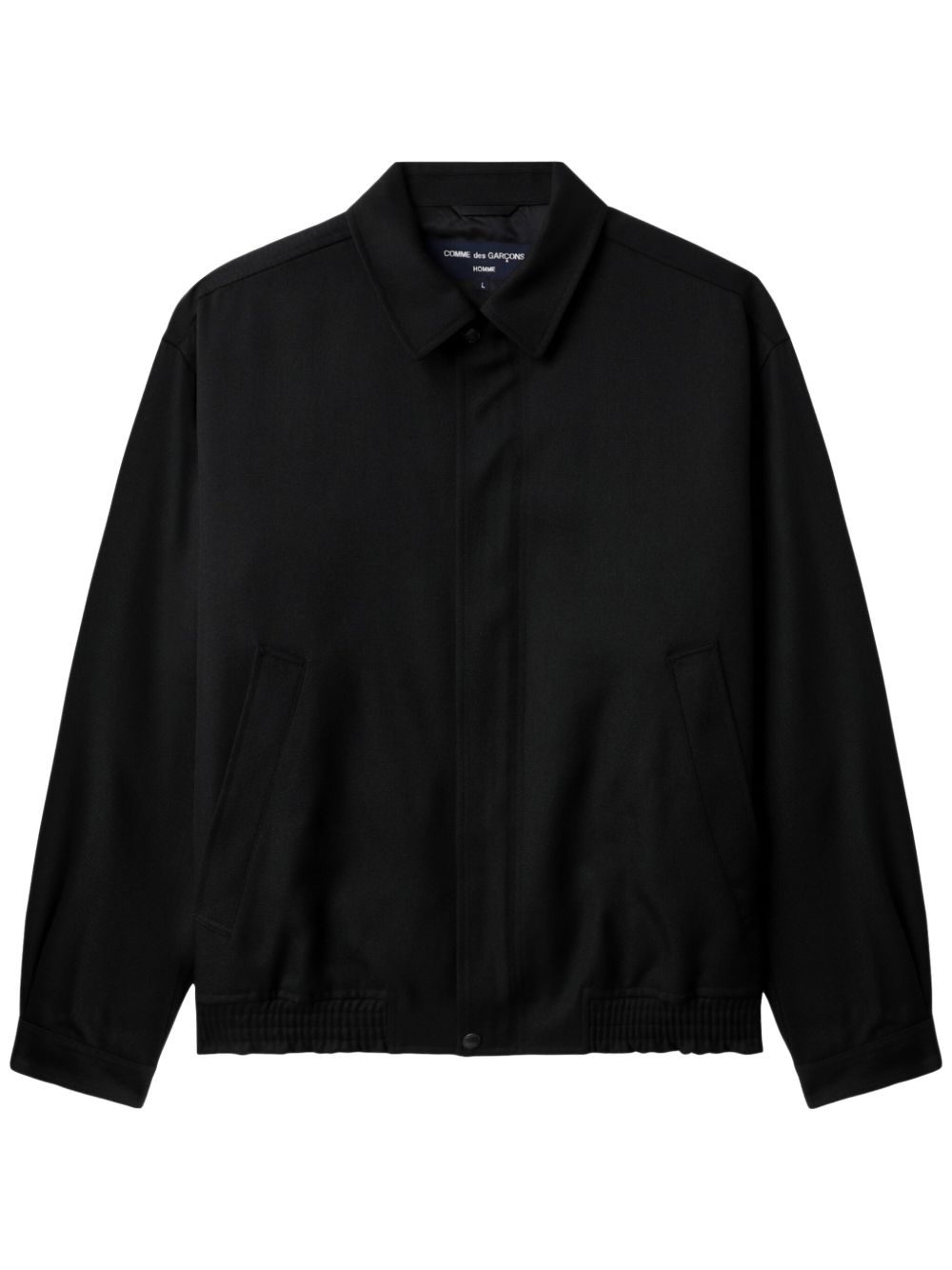 Comme des Garçons Homme 羊毛飞行员夹克 - 黑色