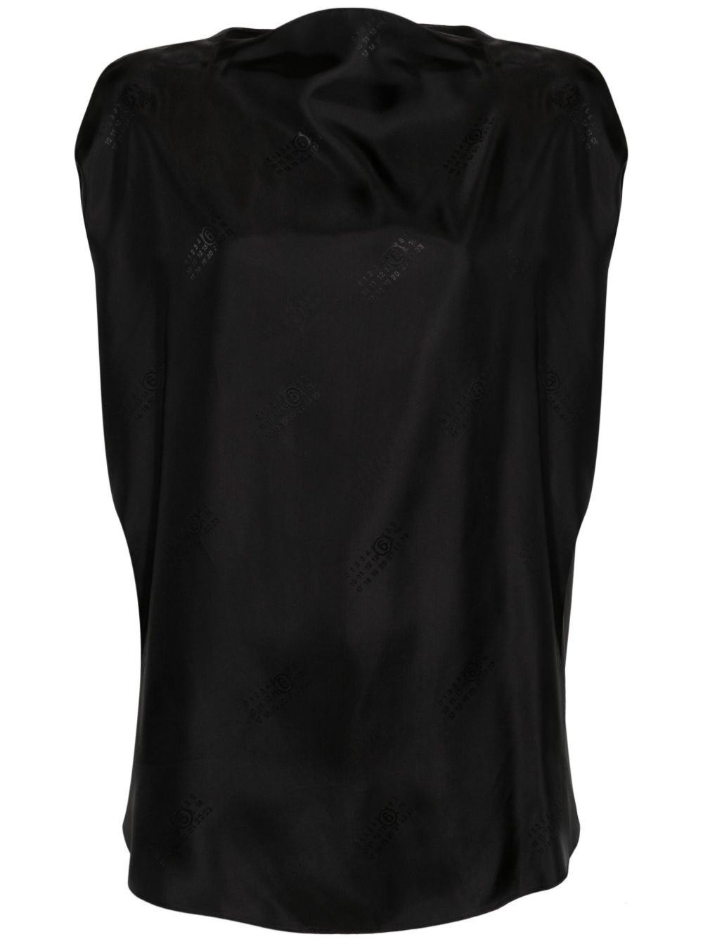 MM6 Maison Margiela 数字图案无袖罩衫 - 黑色
