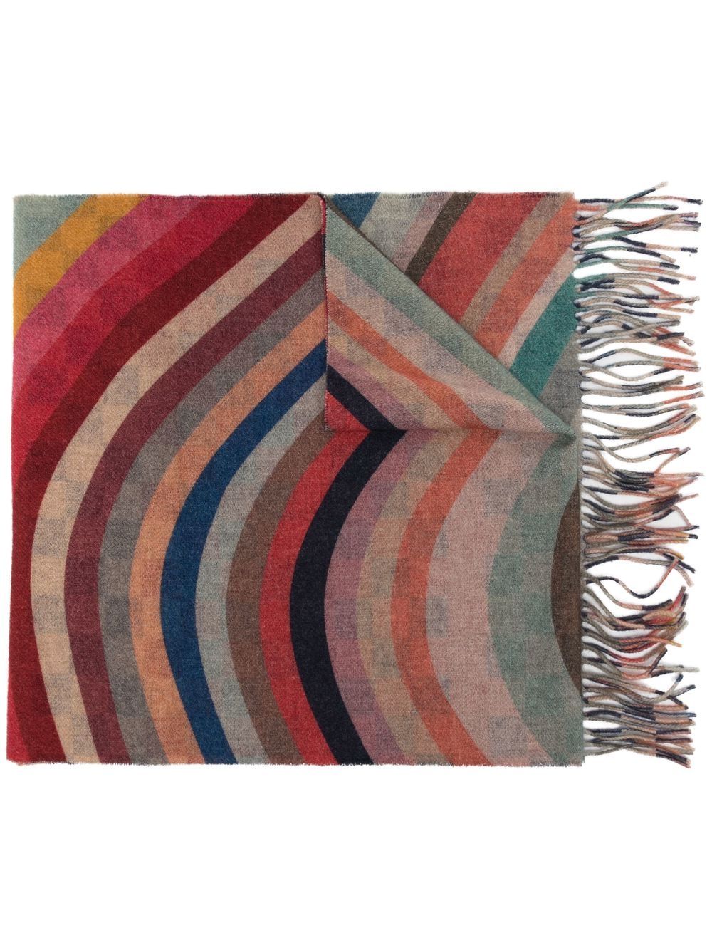 Paul Smith 旋涡图案印花围巾 - 彩色