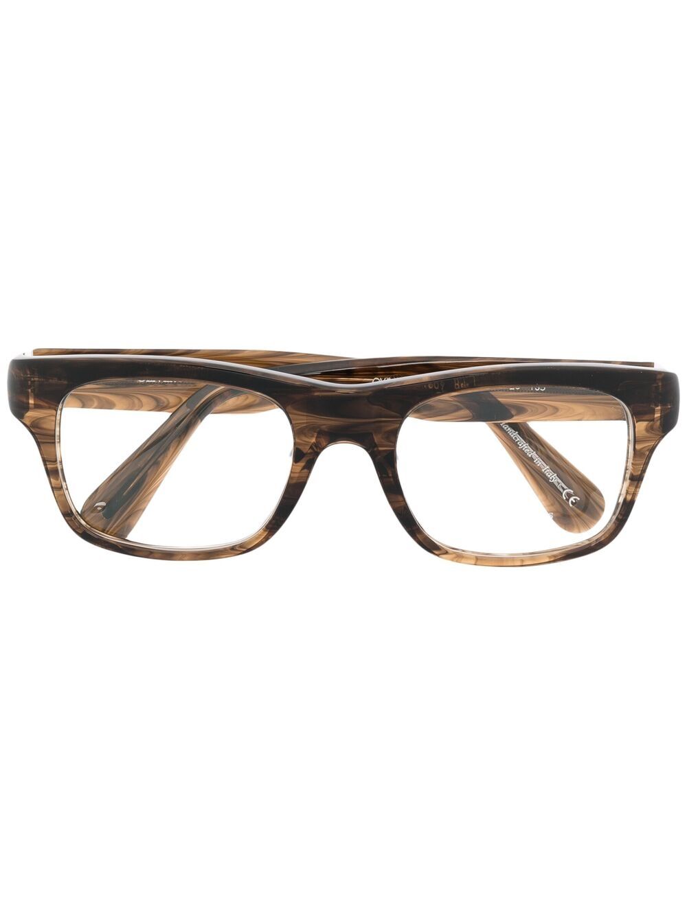 Oliver Peoples Brisdon 方形眼镜 - 褐色