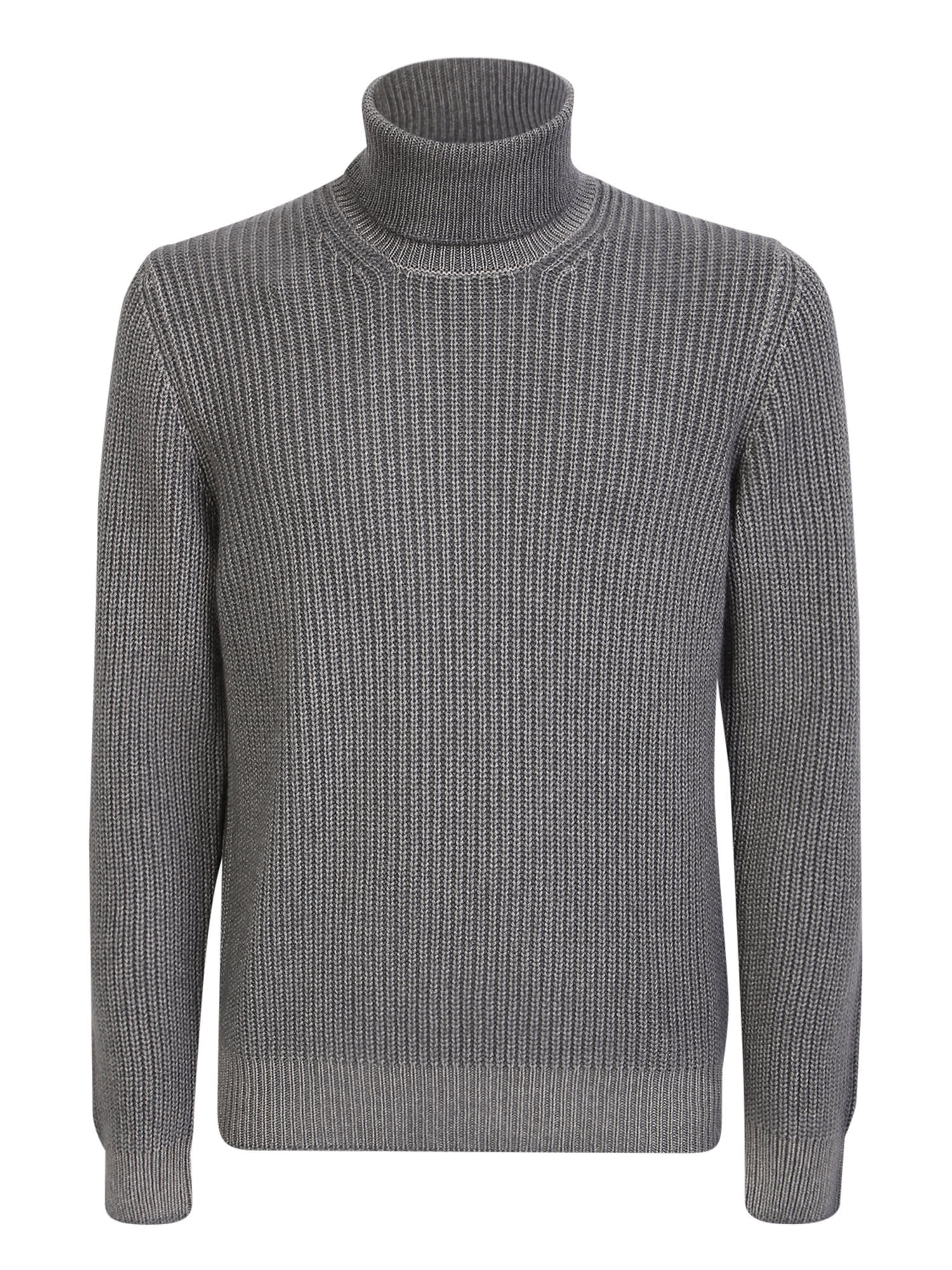 Lardini Ribbed Cashmere Pullover Grey