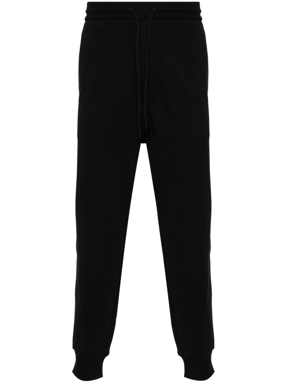 Y-3 logo印花平纹针织长裤 - 黑色