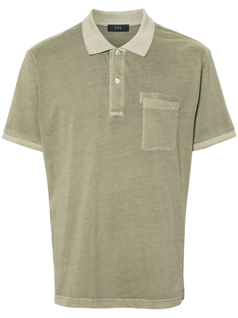 Fay logo刺绣polo衫 - 绿色