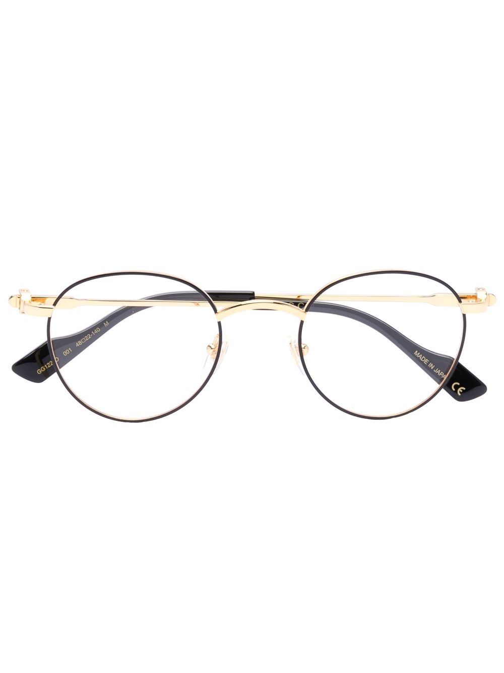 Gucci Eyewear 圆框眼镜 - 金色