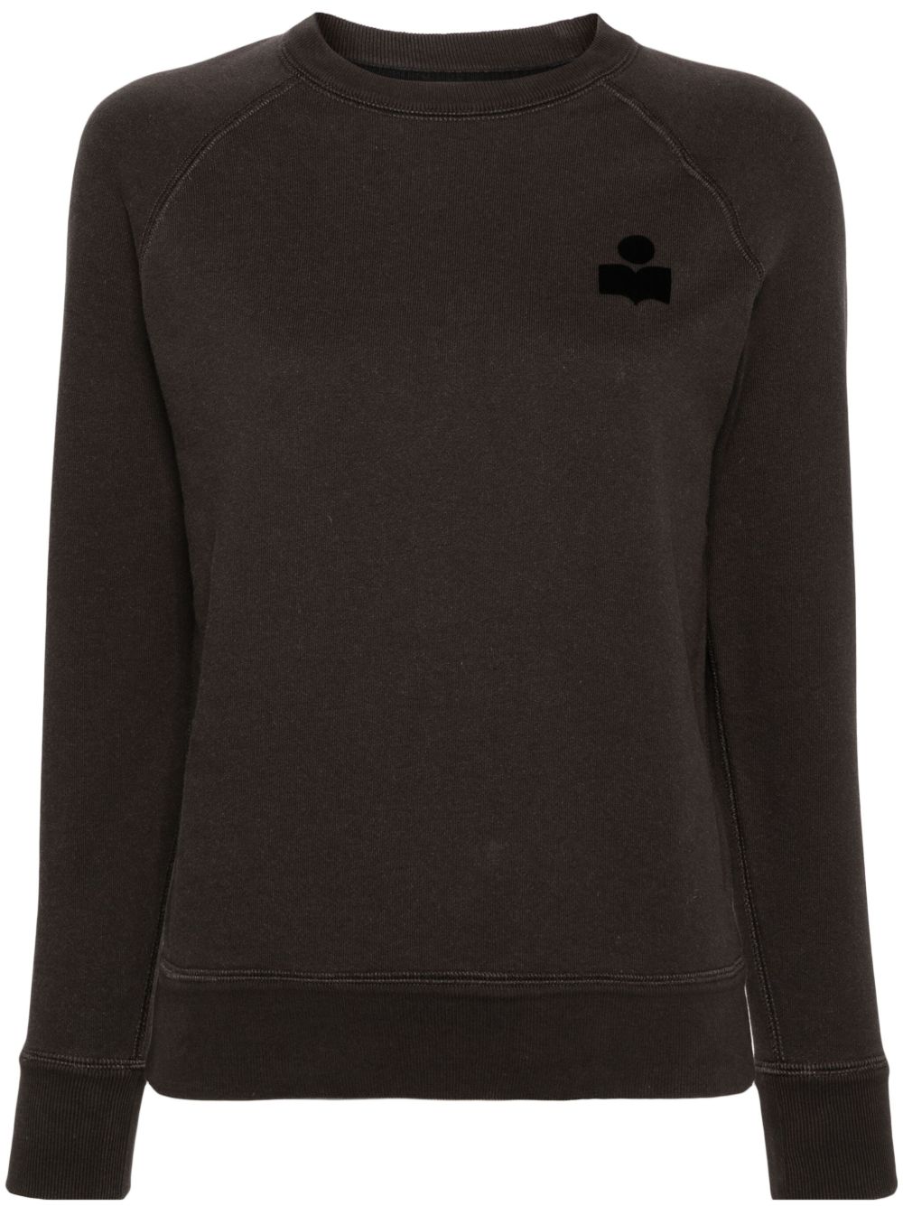 MARANT ÉTOILE Milla logo植绒卫衣 - 黑色