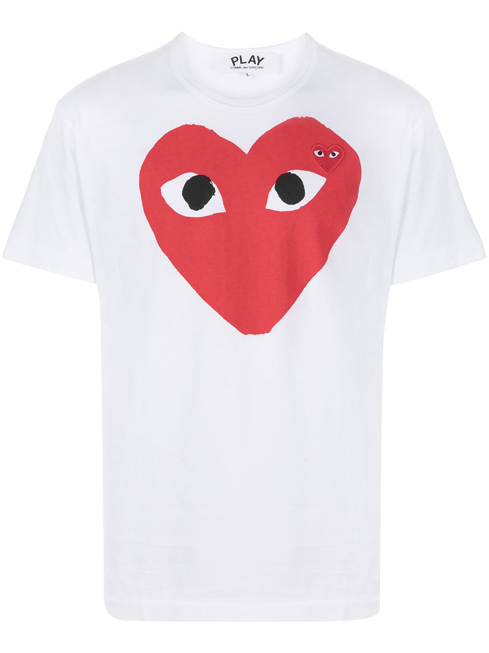 Comme Des Garçons Play logo印花T恤 - 白色