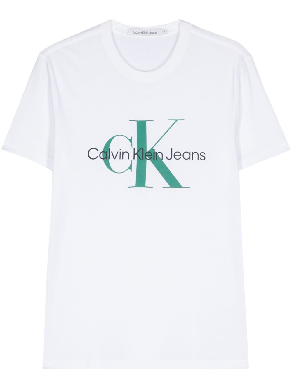 Calvin Klein logo印花棉T恤 - 白色