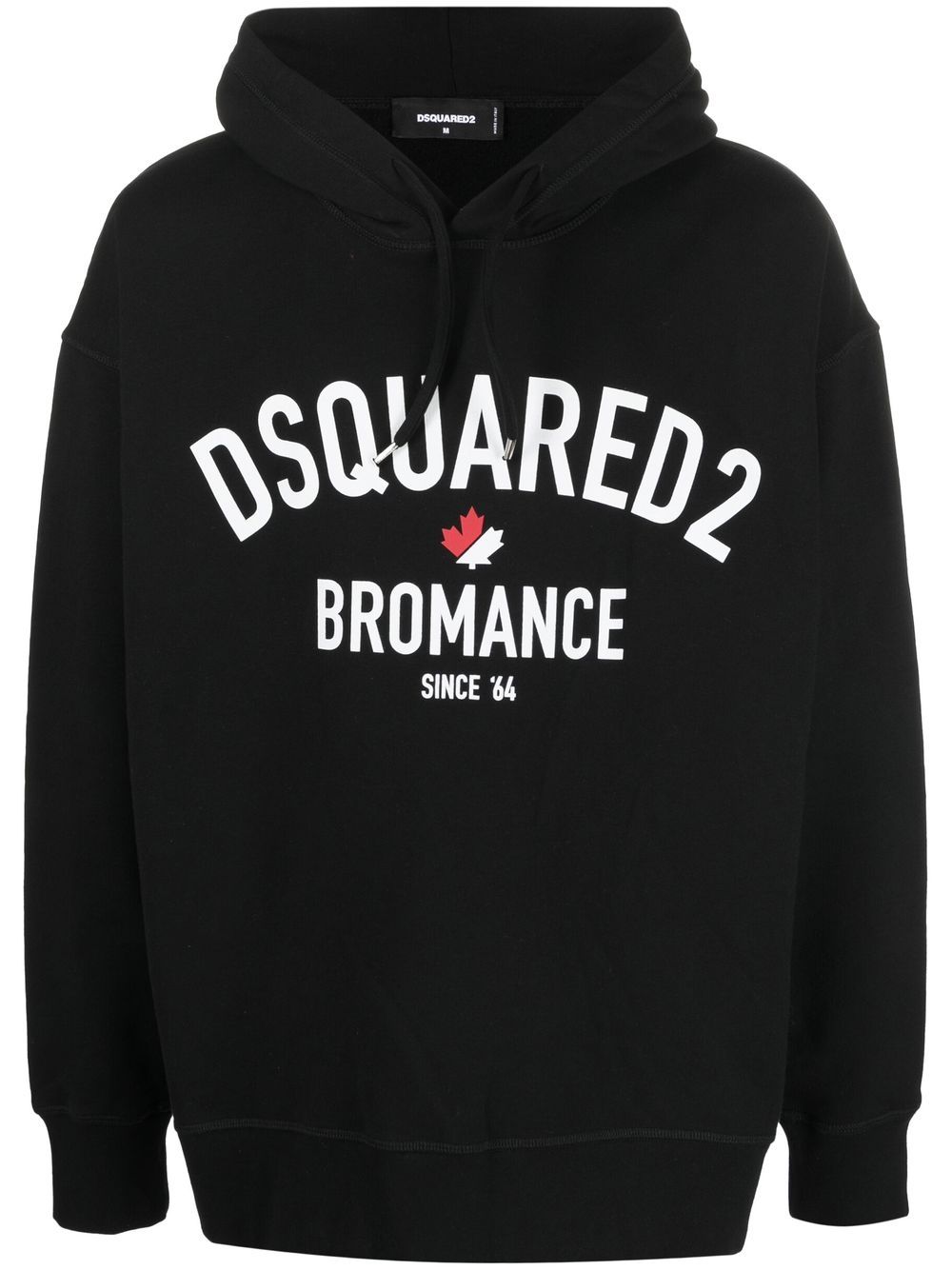 DSQUARED2 D2次方 Bromance 印花logo连帽衫 - 黑色