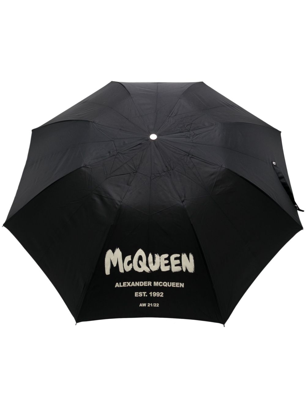 Alexander McQueen Graffiti 雨伞 - 黑色