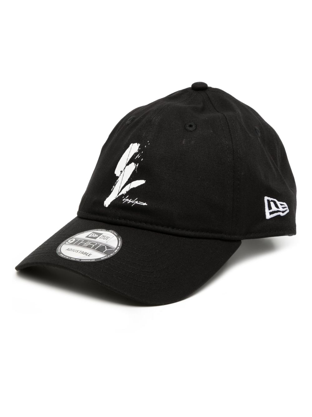 Yohji Yamamoto logo印花棒球帽 - 黑色