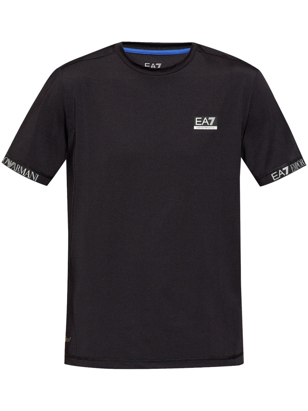 Ea7 Emporio Armani logo印花T恤 - 黑色