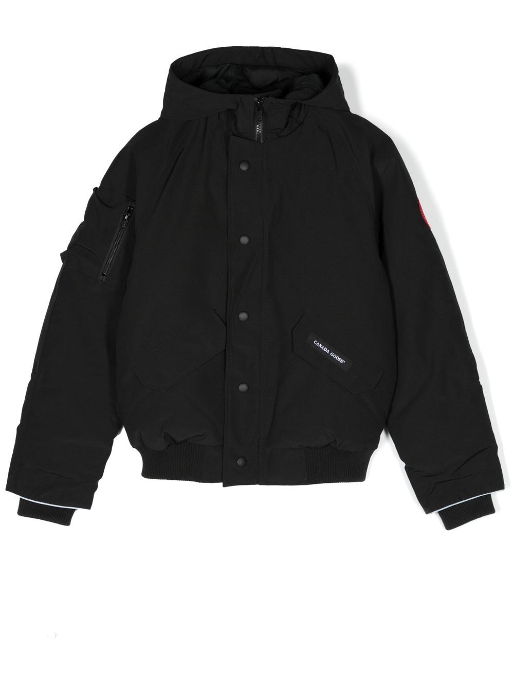 Canada Goose Kids Rundle 飞行员夹克 - 黑色