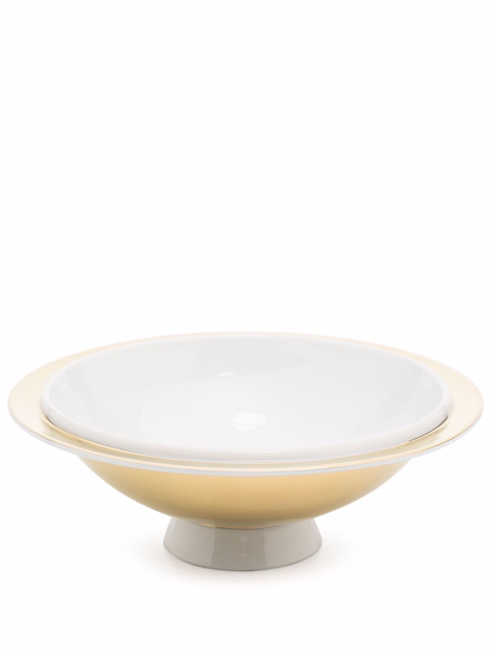 SIEGER by FÜRSTENBERG Treasure Gold 中号钟形碗 - 白色
