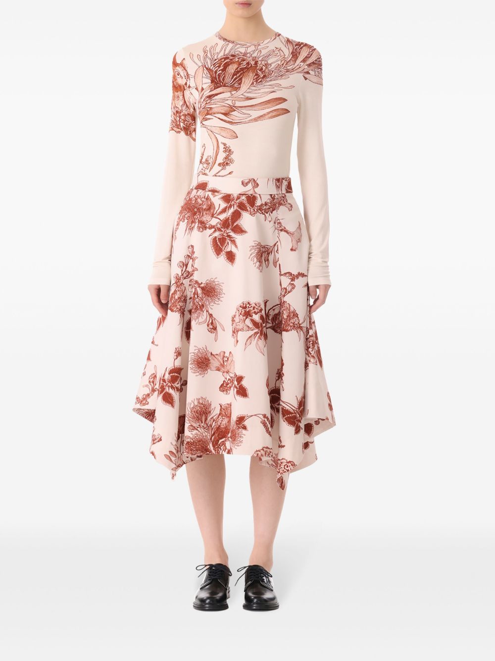 Jason Wu Collection 不规则下摆半身裙 - 中性色