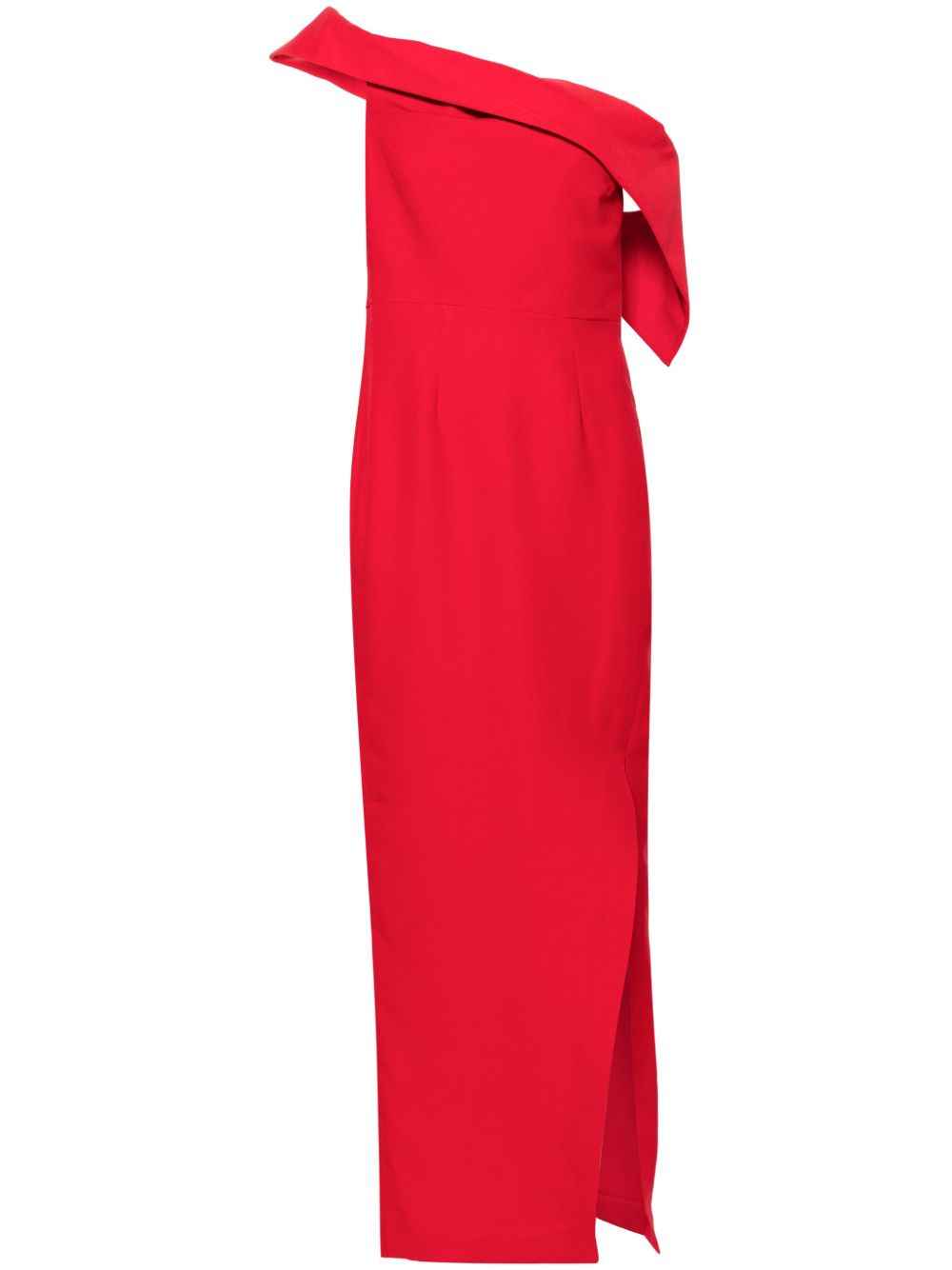 Roland Mouret 露肩绉纱礼服 - 红色