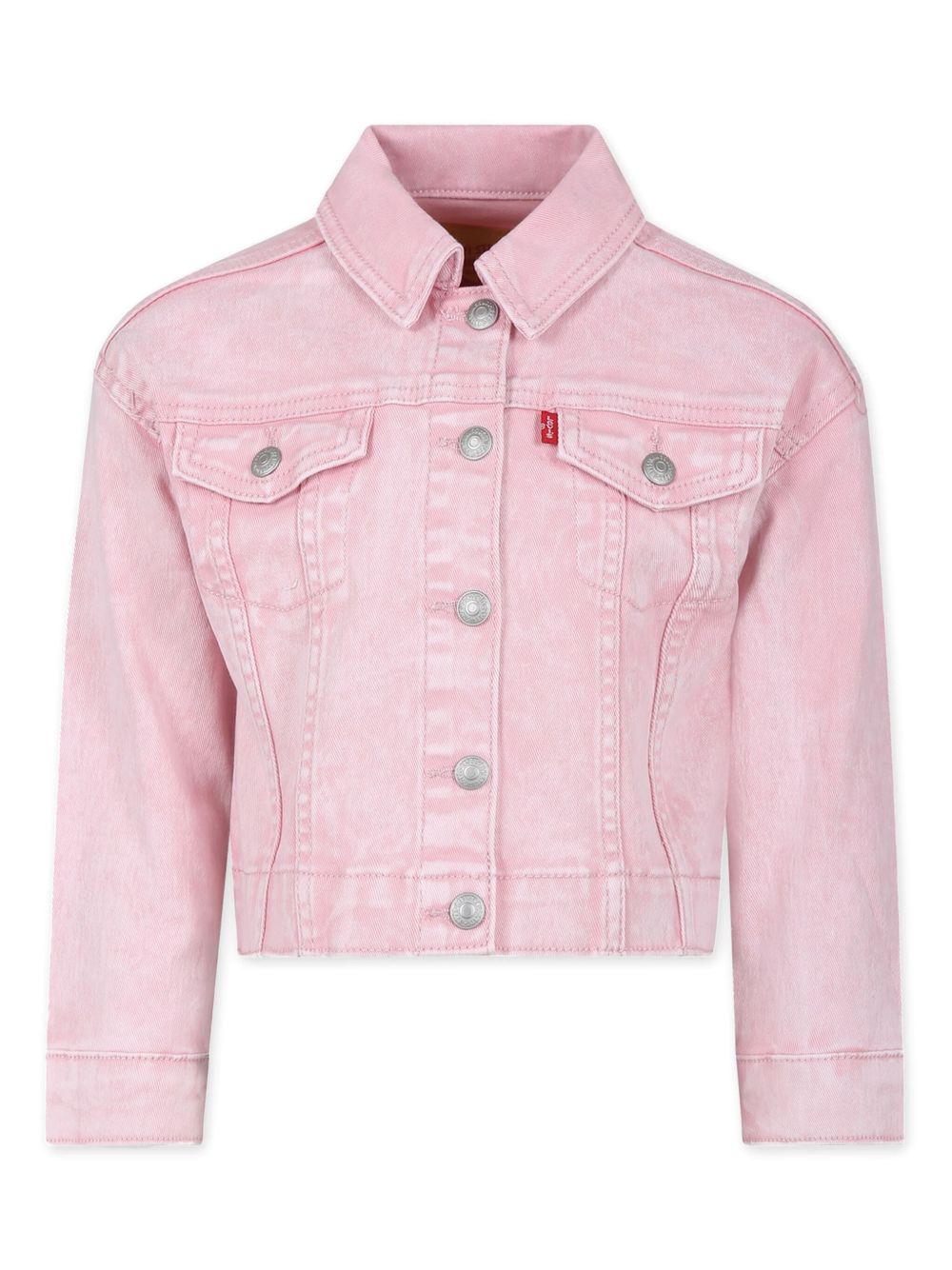 Levi's Kids 经典衣领牛仔夹克 - 粉色