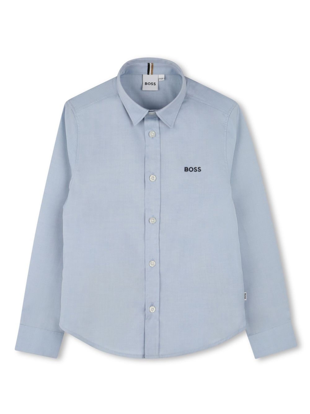 BOSS Kidswear logo刺绣衬衫 - 蓝色