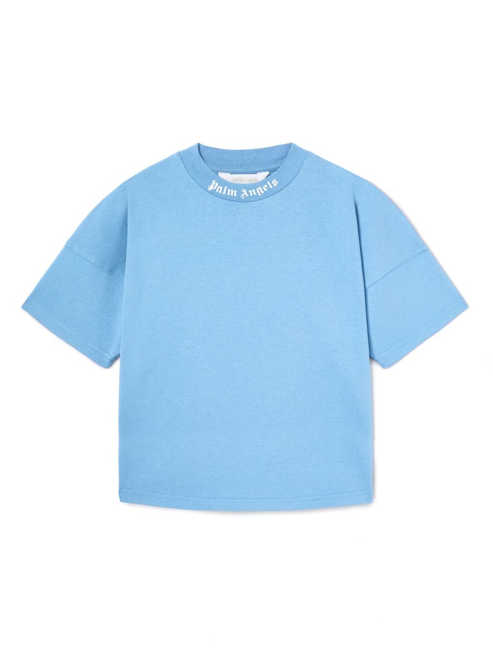 Palm Angels Kids logo印花T恤 - 蓝色