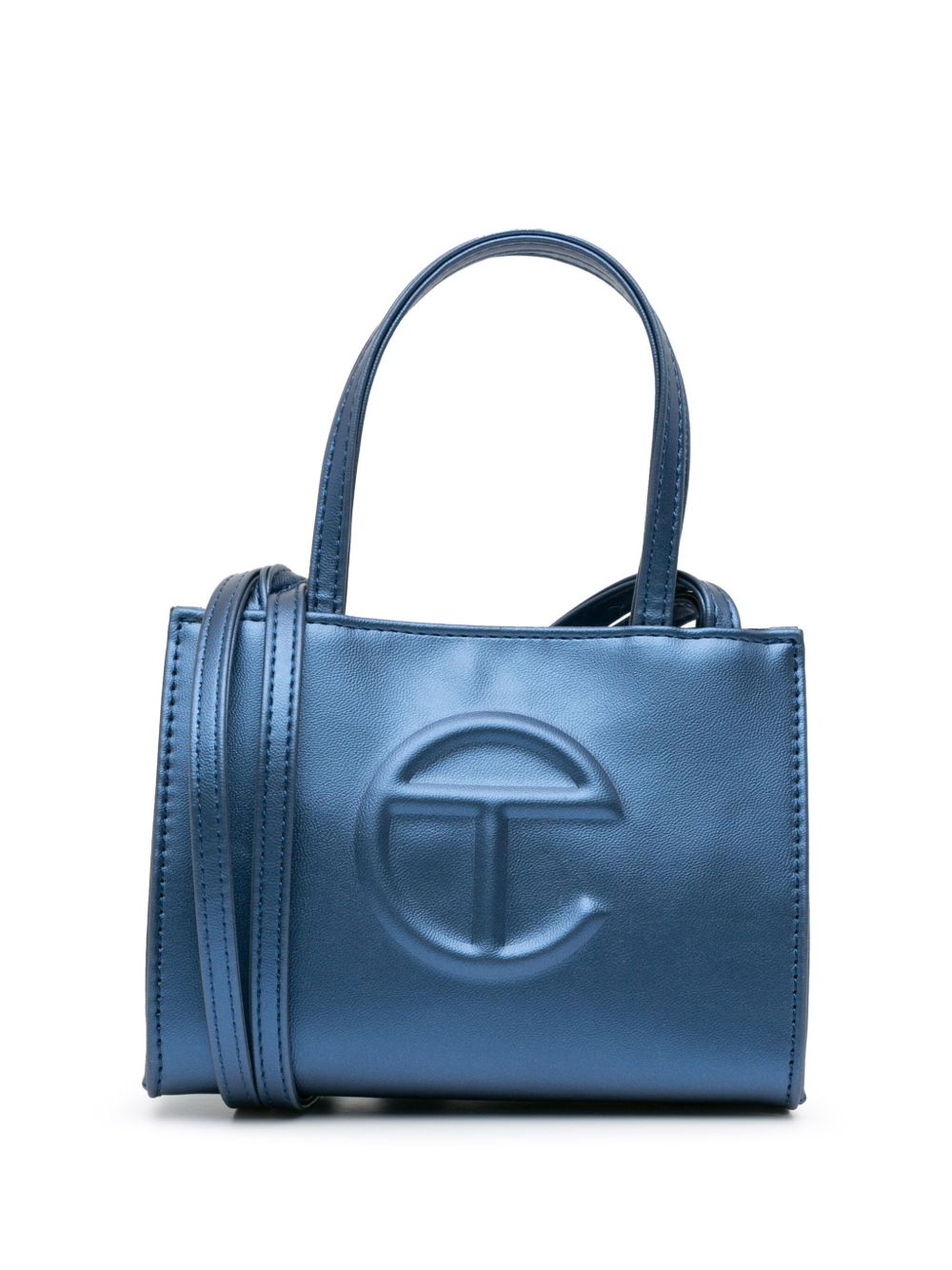 Telfar Pre-Owned 小号人造皮革购物包（2015-2024年典藏款） - 蓝色