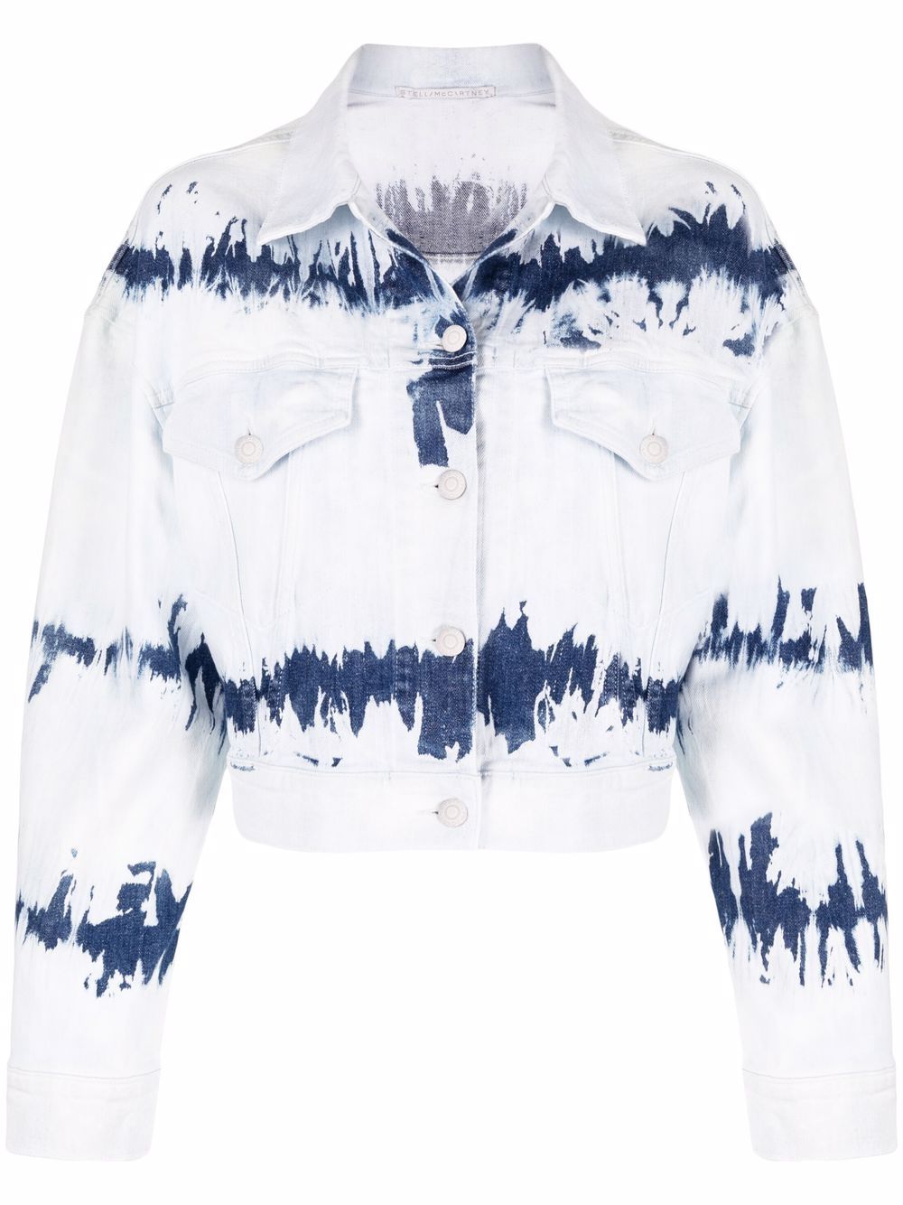 Stella McCartney 斯特拉·麦卡特尼 扎染牛仔夹克 - 蓝色