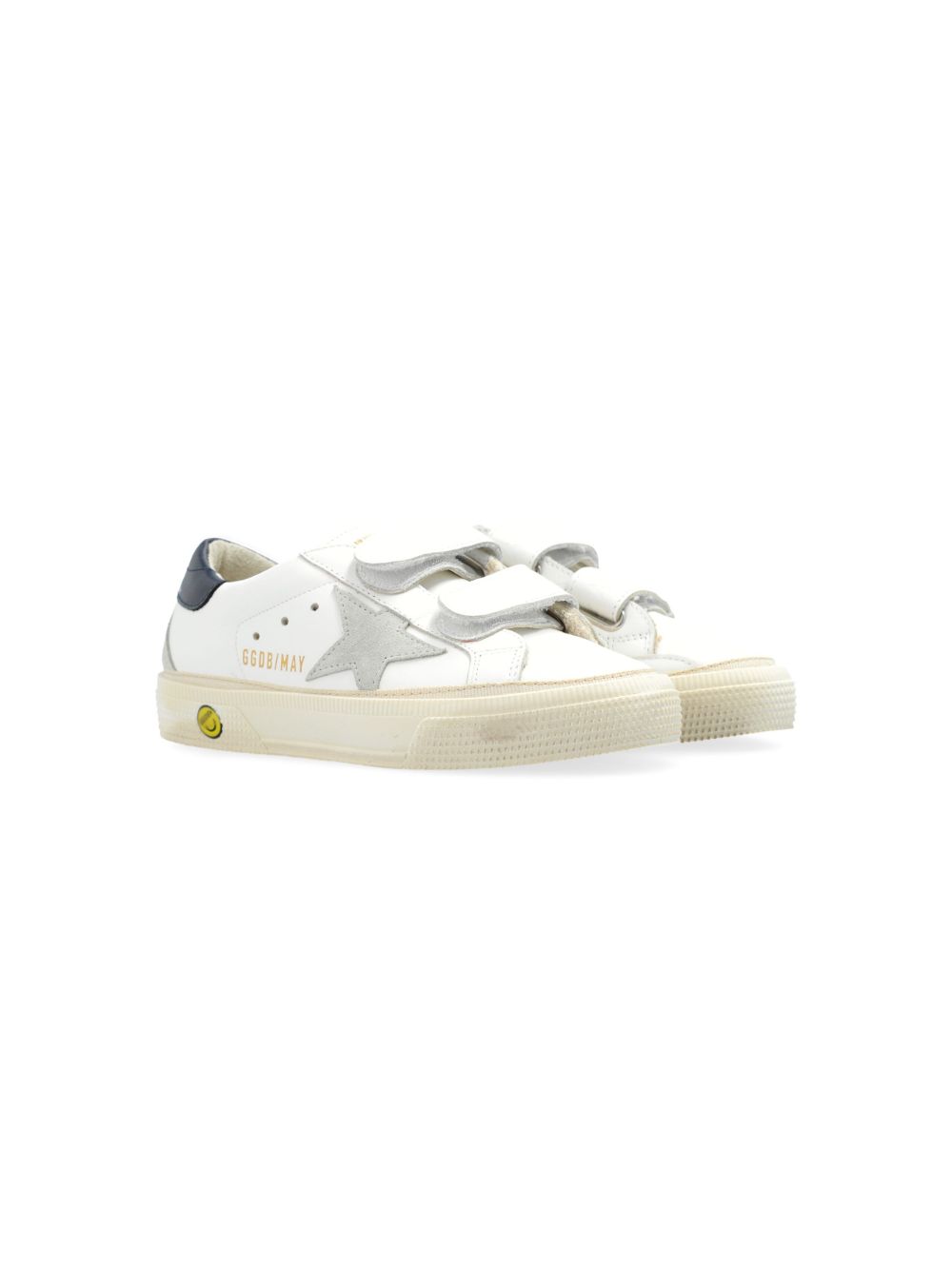 Golden Goose Kids May School 皮质运动鞋 - 白色