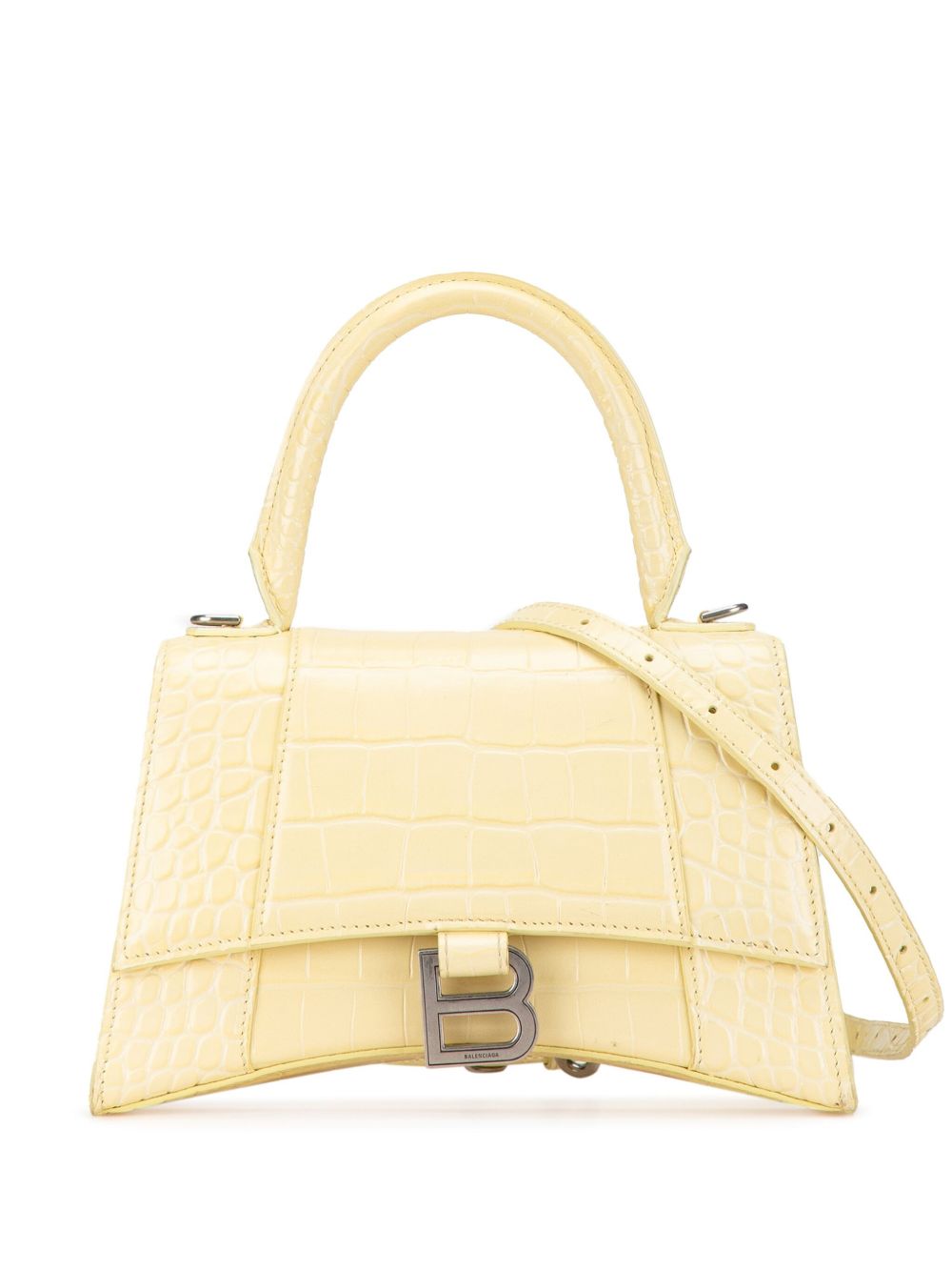 Balenciaga Pre-Owned 2010-2023 Small Embossed Hourglass Top Handle Bag satchel - 黄色