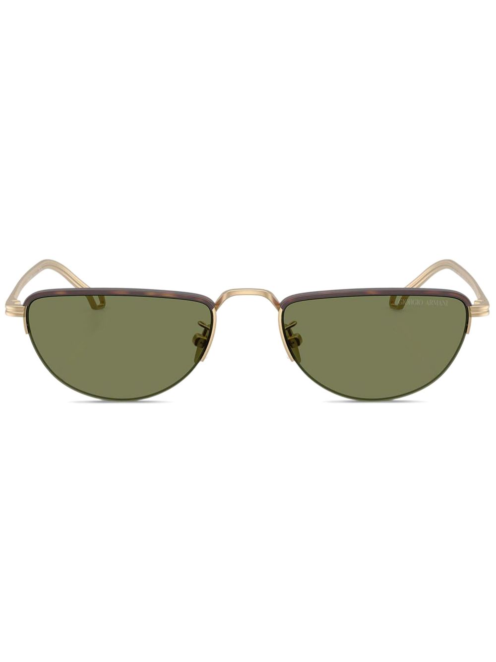 Giorgio Armani 半边饰太阳眼镜 - 金色