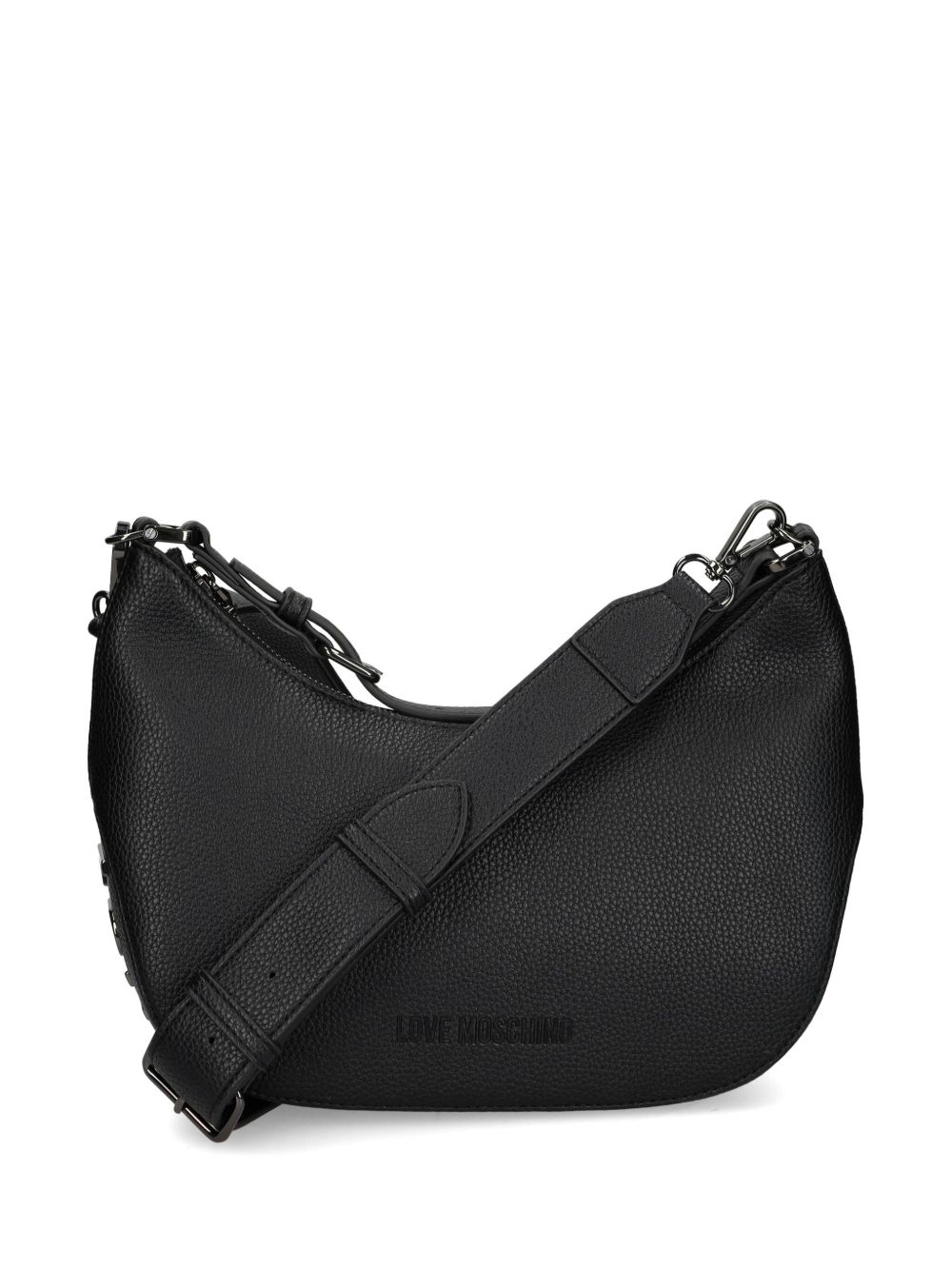 Love Moschino logo字母单肩包 - 黑色