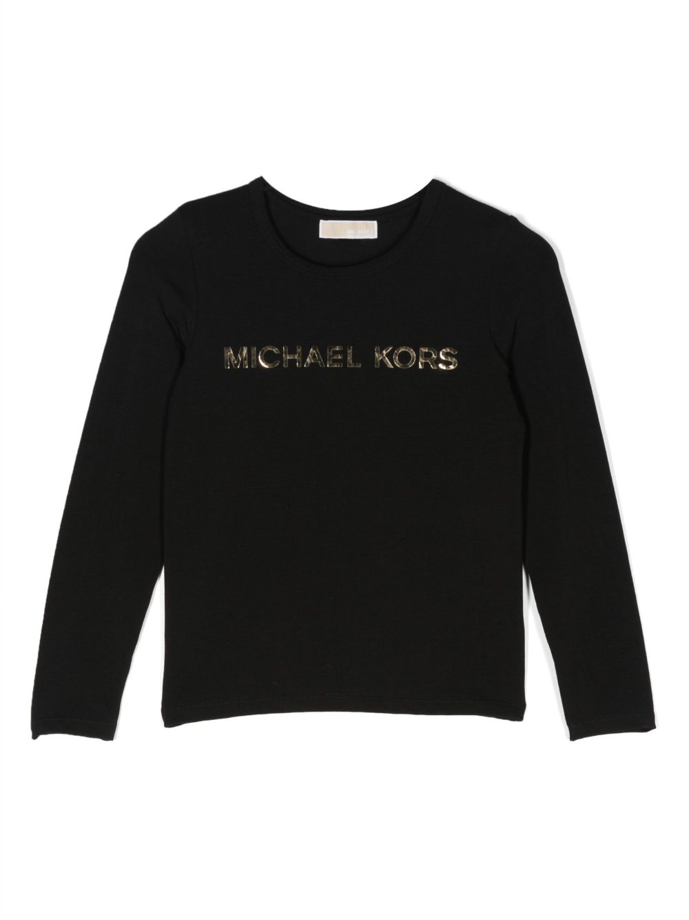 Michael Kors Kids logo长袖T恤 - 黑色
