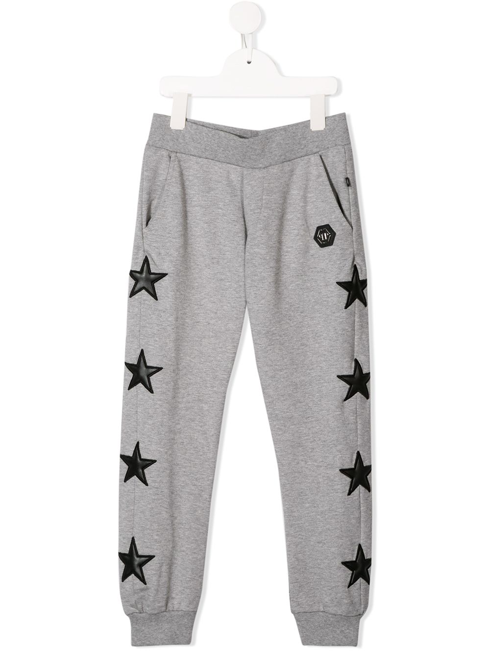 Philipp Plein Junior 星星贴花运动裤 - 灰色
