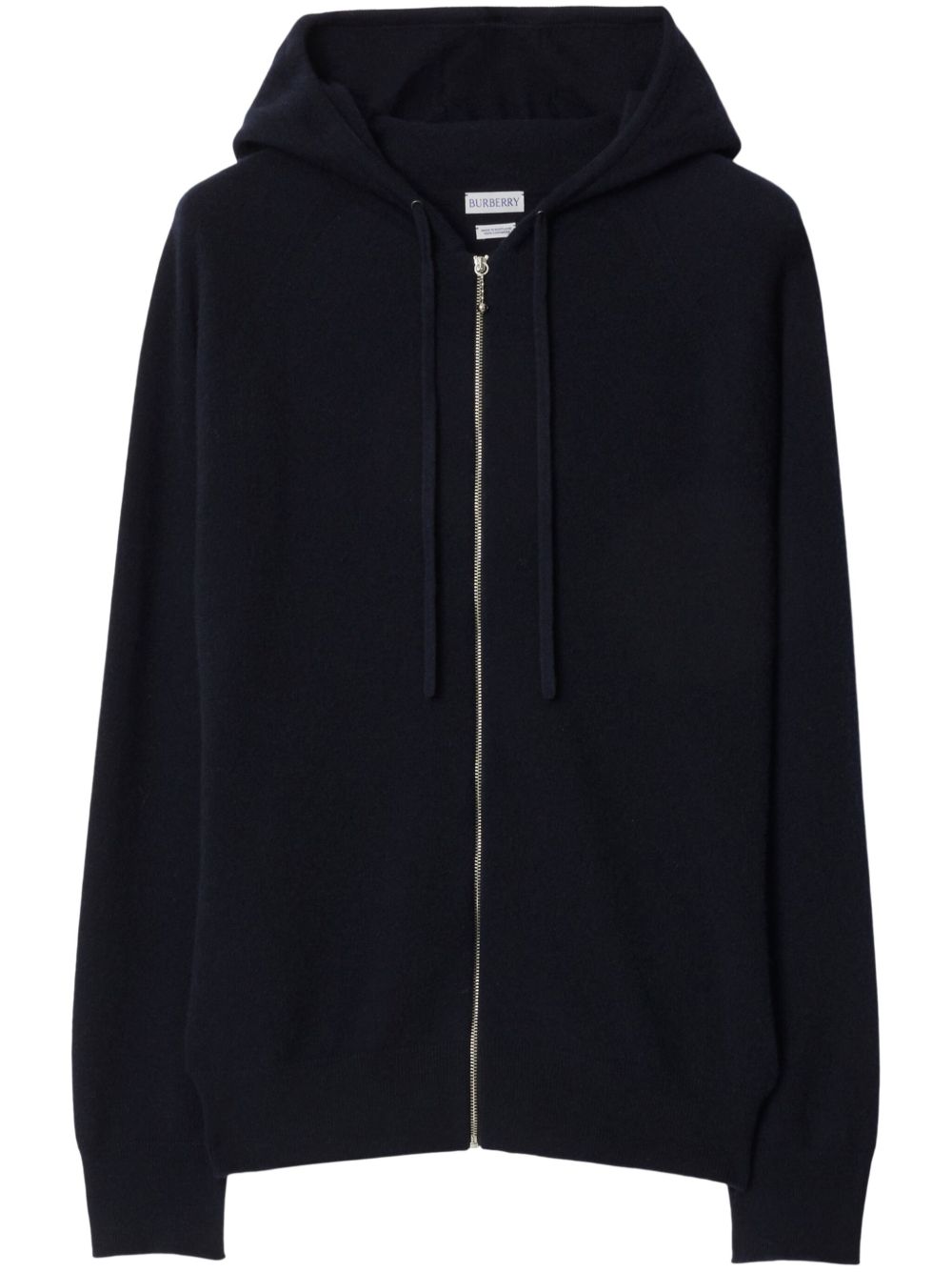 Burberry 羊绒拉链连帽衫 - 蓝色