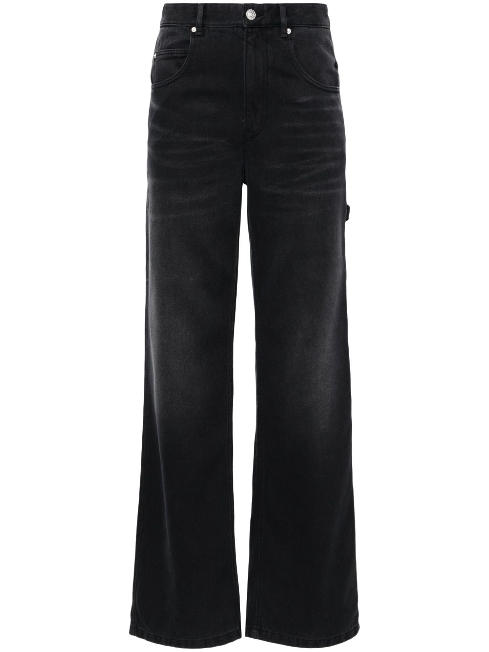 ISABEL MARANT Bymara Carpenter 高腰阔腿牛仔裤 - 黑色