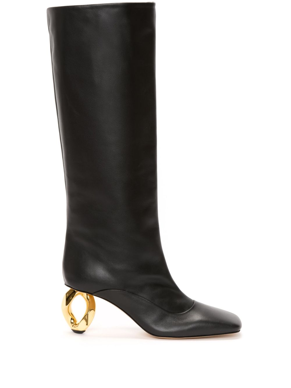 JW Anderson Chain Heel 高跟皮靴 - 黑色