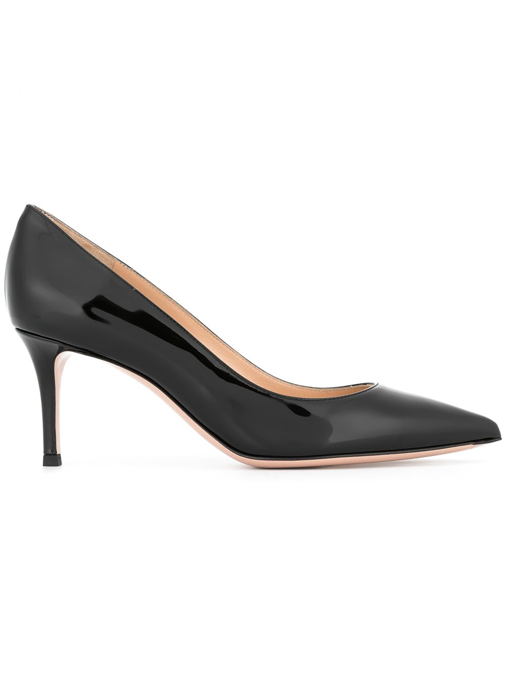 Gianvito Rossi 经典尖头高跟鞋 - 黑色