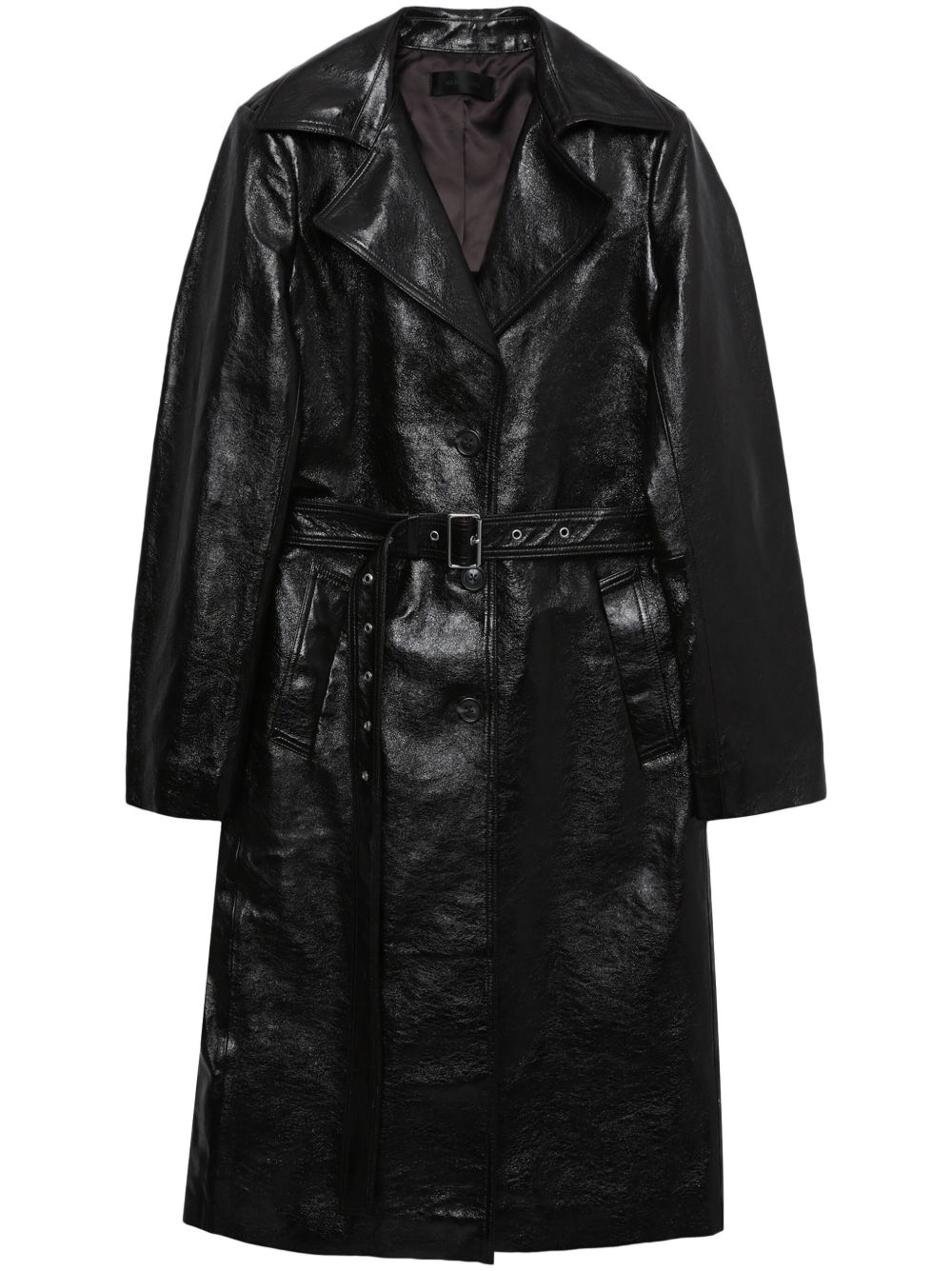 Helmut Lang 梯形翻领皮质外套 - 红色