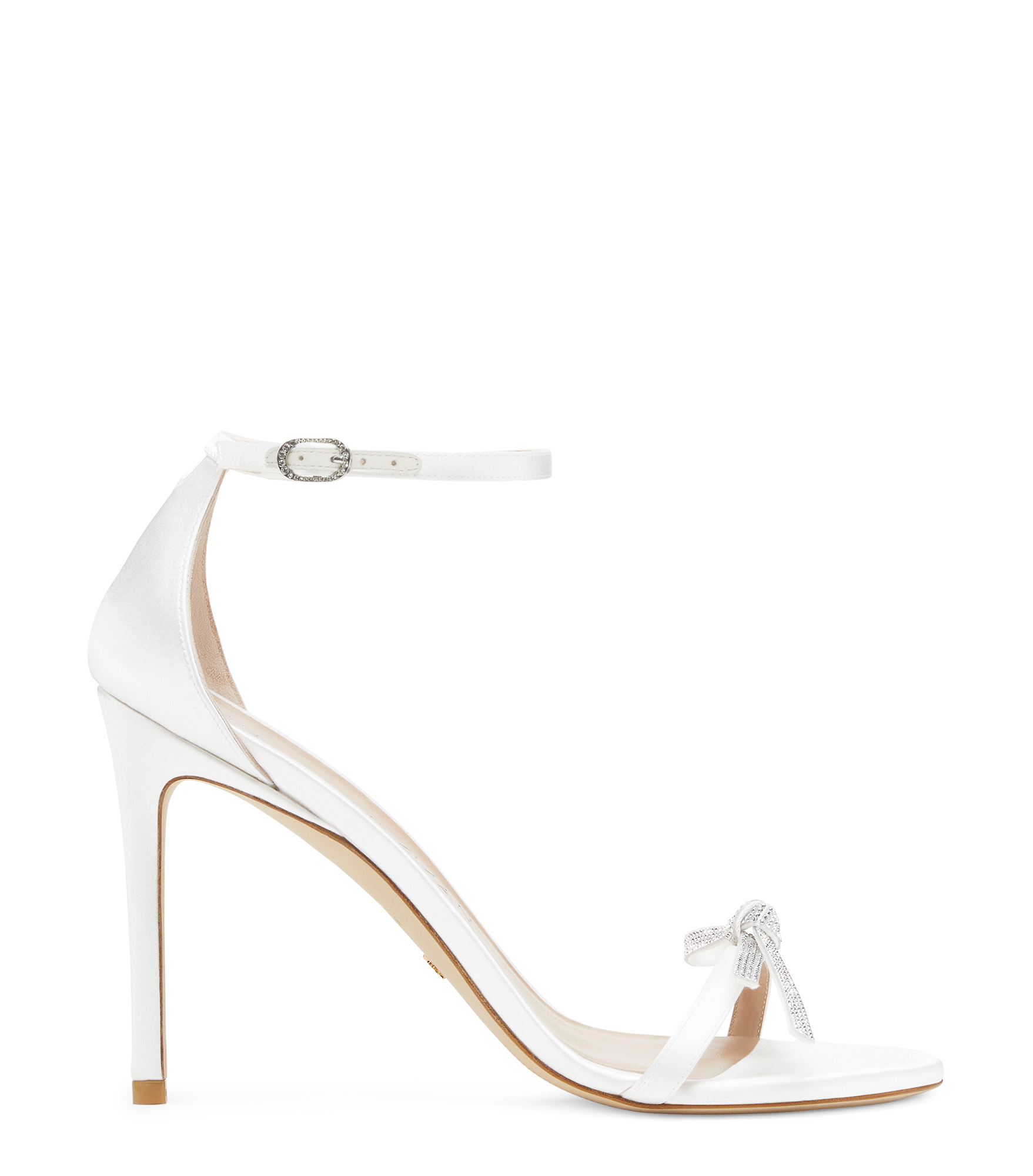 Stuart Weitzman Nudist Sw Bow 100 Sandal - Woman Sandals White 40.5