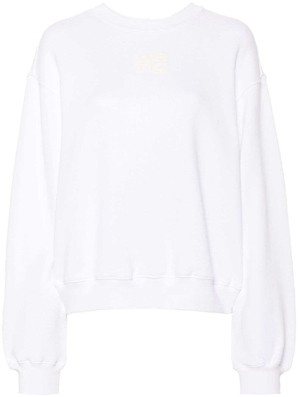 Alexander Wang logo压纹棉卫衣 - 白色