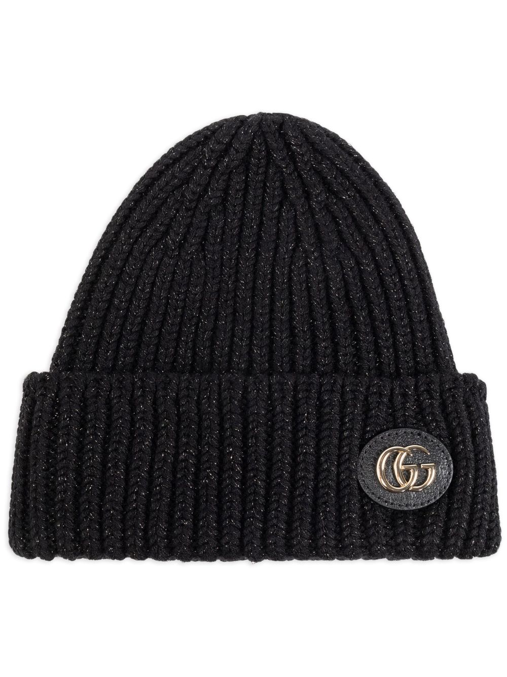 Gucci 罗纹针织羊毛套头帽 - 黑色