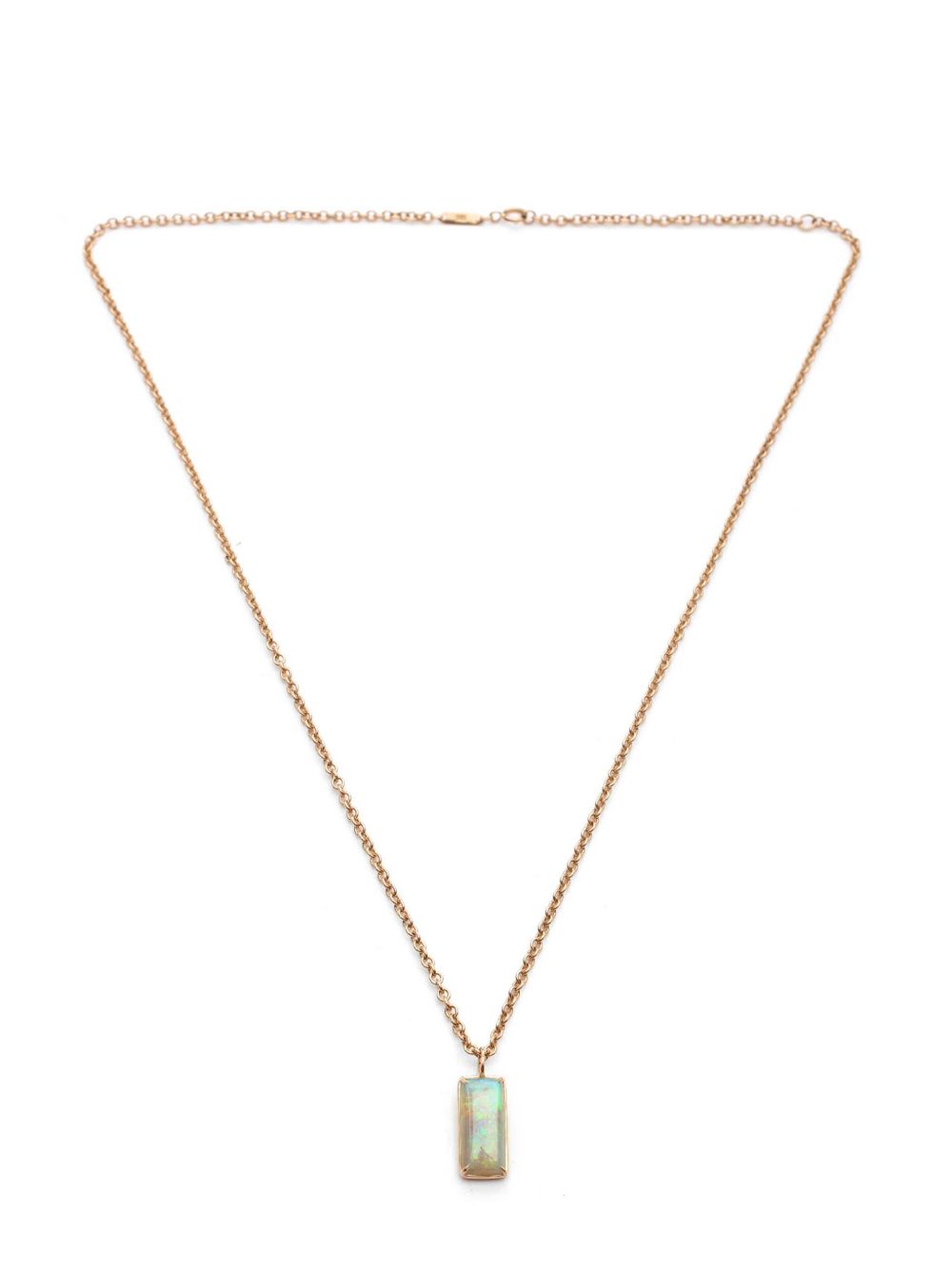 WWAKE 14kt yellow gold Opal Borealis necklace - 金色