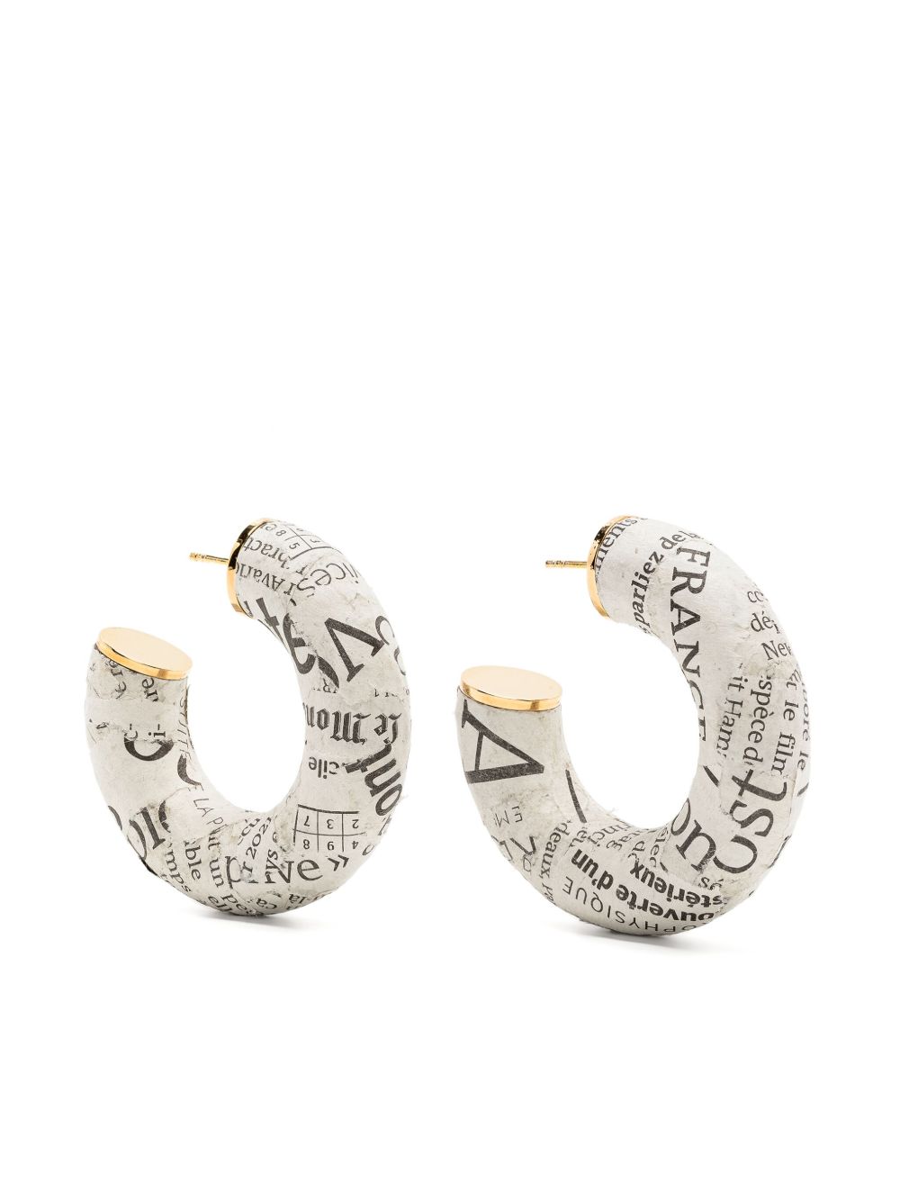 d'heygere Press Hoops 耳环 - 灰色