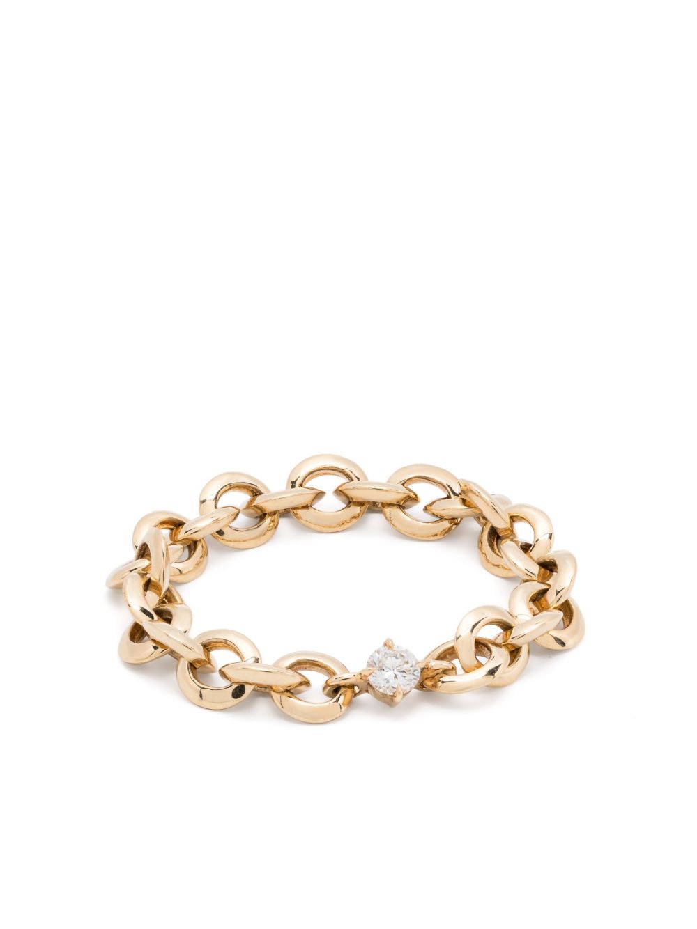 Lizzie Mandler Fine Jewelry 18K黄金 Micro 链式戒指 - 黄色