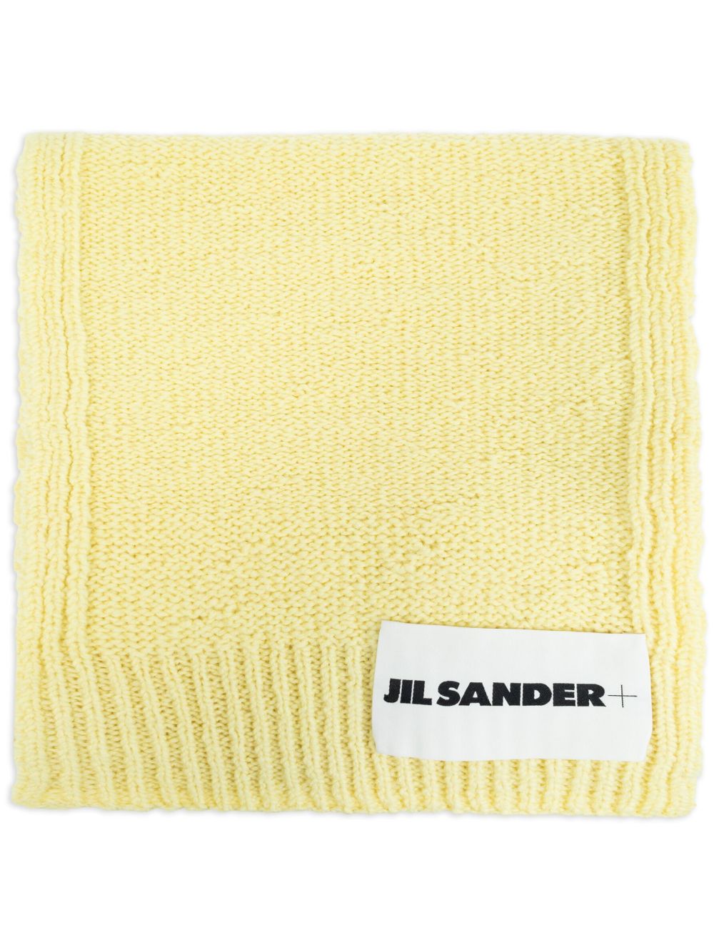 Jil Sander 标贴羊毛围巾 - 黄色