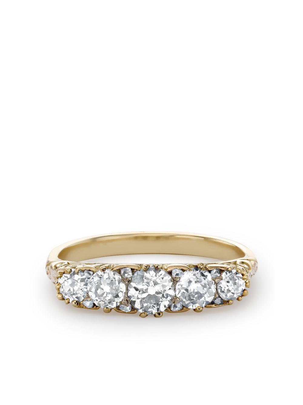 Pragnell Vintage Victorian Five Stone 18K黄金钻石戒指 - 金色