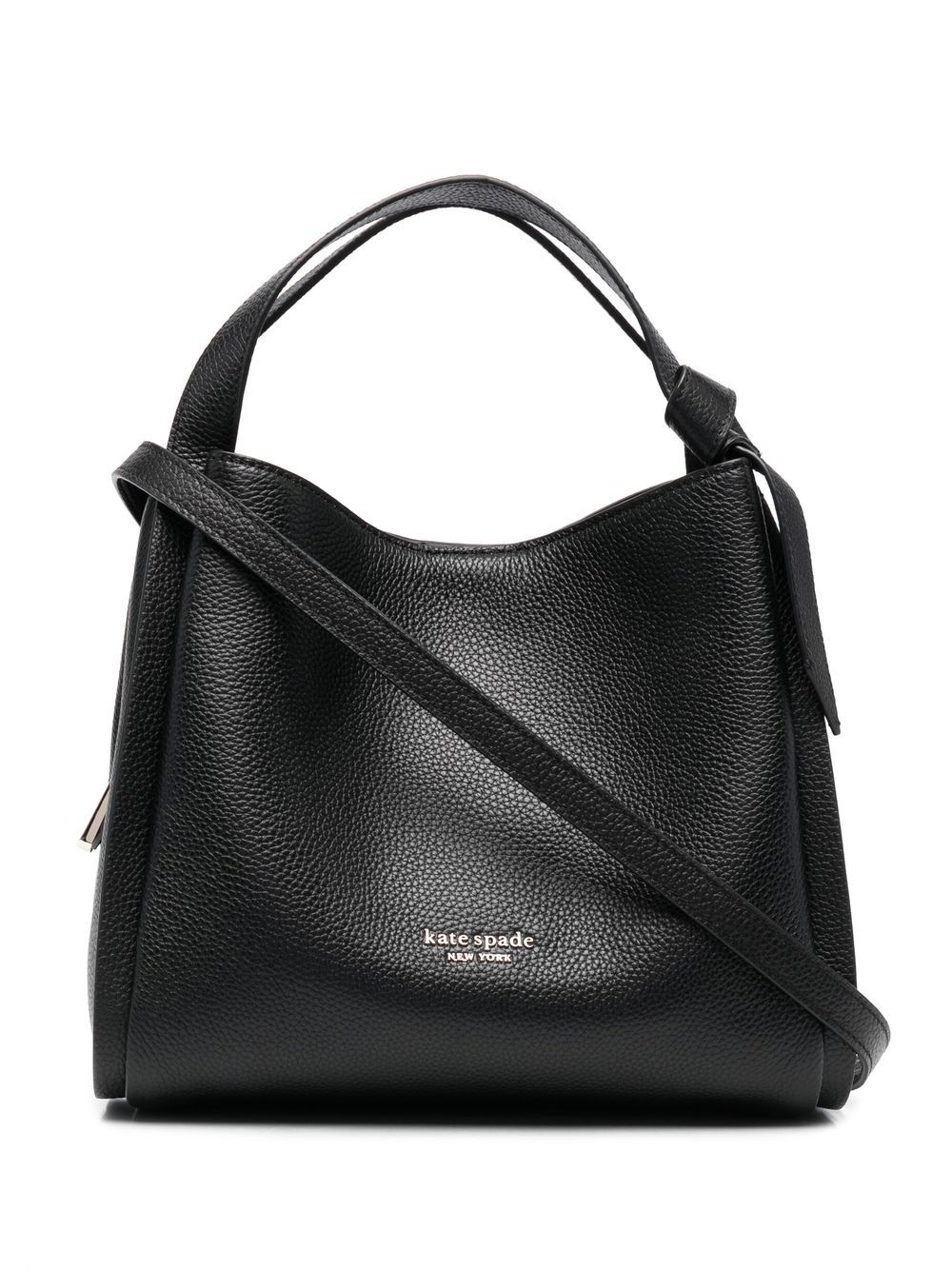 Kate Spade Knott 中号斜挎手提包 - 黑色
