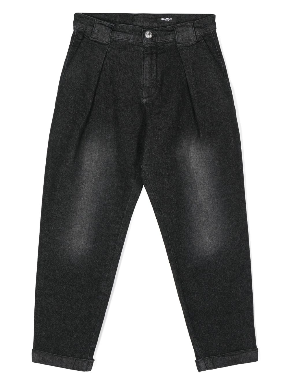 Balmain Kids 锥形牛仔裤 - 灰色