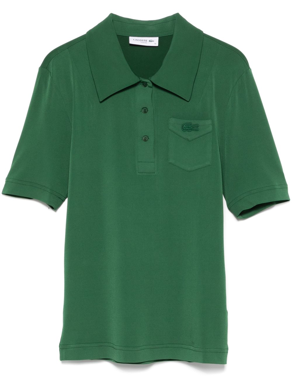 Lacoste 鳄鱼贴花polo领上衣 - 绿色